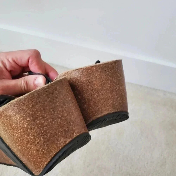 Browns shoes DREW Women leather swedge sandal - Picture 6 of 6